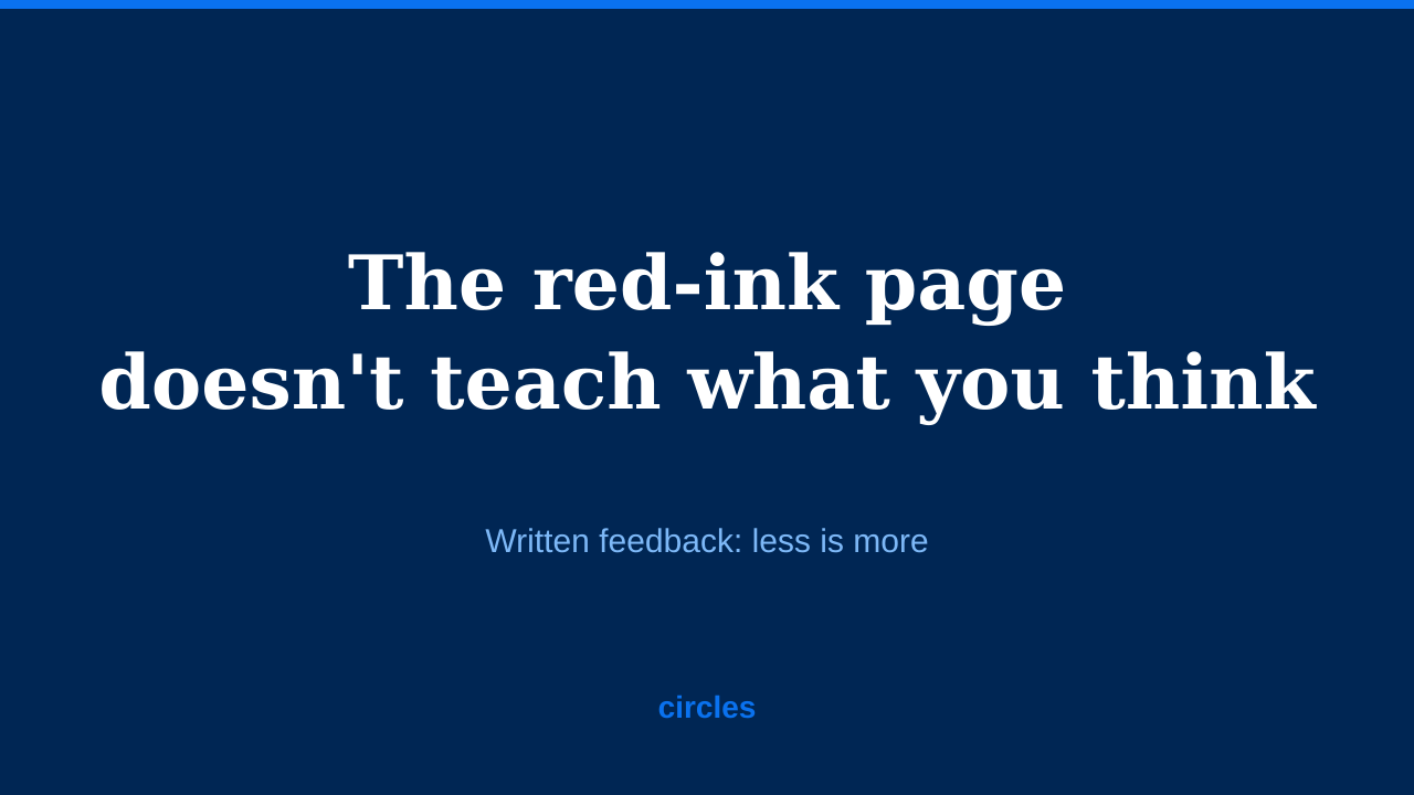 The red-ink page doesn't teach what you think