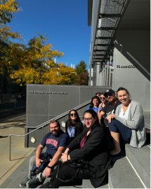 ChileMass Collaboration Scene 1 - Group on outdoor stairs
